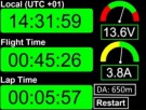 Flight Timer: Local Time (UTC corrected), Flight Time, Chronometer, Volt, Ampere, Density altitude thumbnail